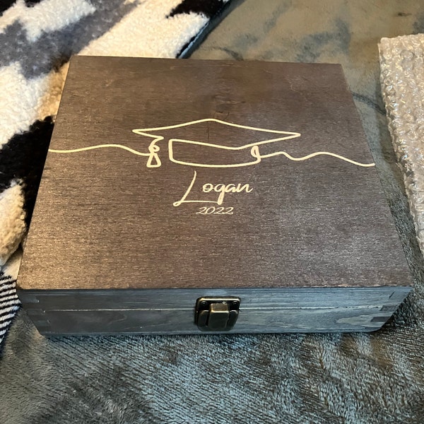 Personalized Graduation Wooden Keepsake Box: Engraved Memory Box - Etsy