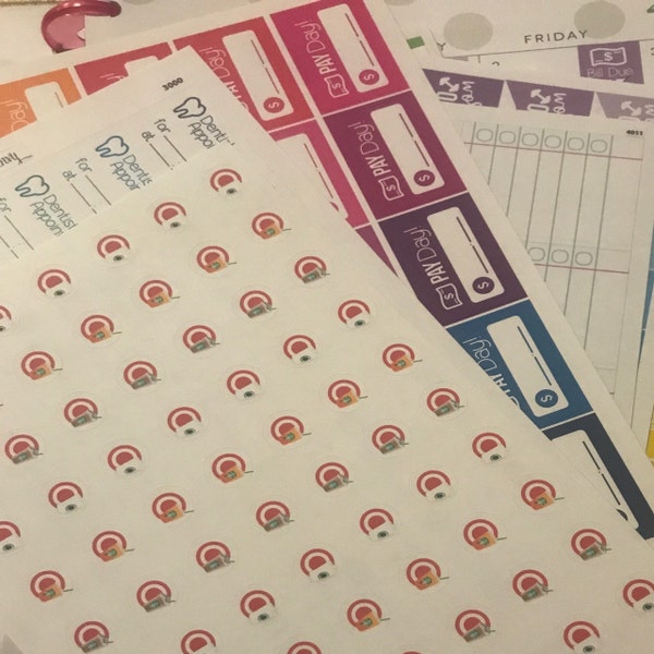 Planner Stickers Erin Condren Life Planner (eclp) - 40 Bill Due Budget ...