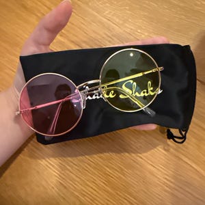 Deltarune Spamton Spamton Pink & Yellow Ound Cicle Sunglasses