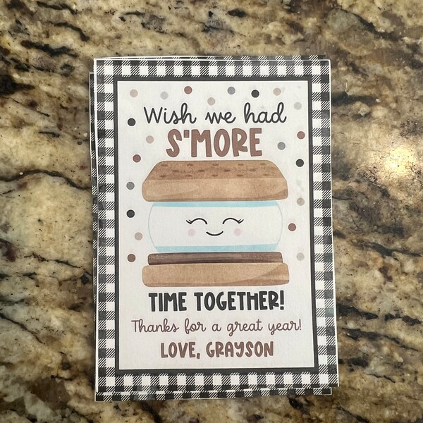 S #39 mores Gift Tag Wish We Had Smore Time Together Tag Year End Gift S #39 mores Gift Tag Wish We Had Smore Time Together Tag Year End Gift