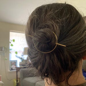 Minimalist Gold Hair Accessories, Brass Hair Clip, Gold