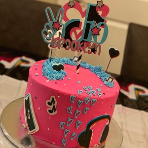 Tiktok Inspired Cake Topper Tik Tok Inspired Cake Topper Tik Etsy France