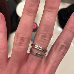 Olivia Rodrigo Inspired Hand Stamped Rings guts Lacy Bad - Etsy