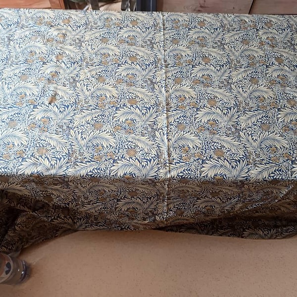 Nappe Ancienne Française Carrée, 29x29 Cm, Lin Blanc Brodé, Années 1920-1940