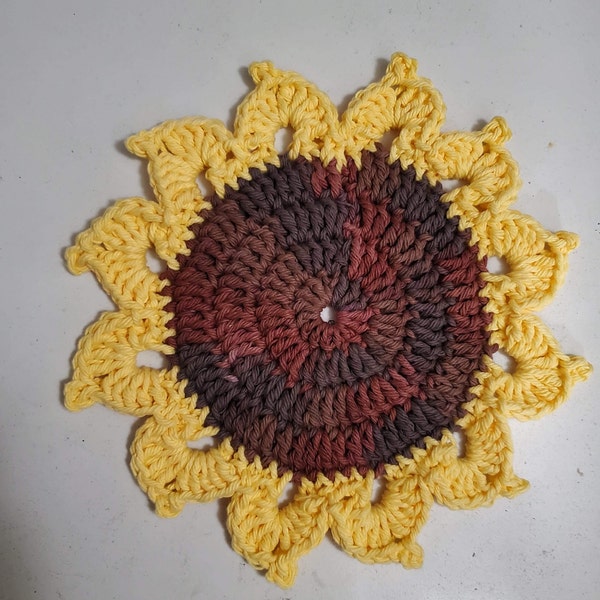 Sunflower Coasters Crochet Pattern, Easy Crochet PDF Pattern for ...