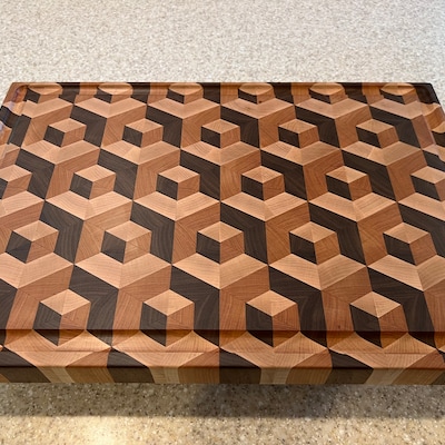 How to Make the 3-D Interlocking Cube Cutting Board - Etsy