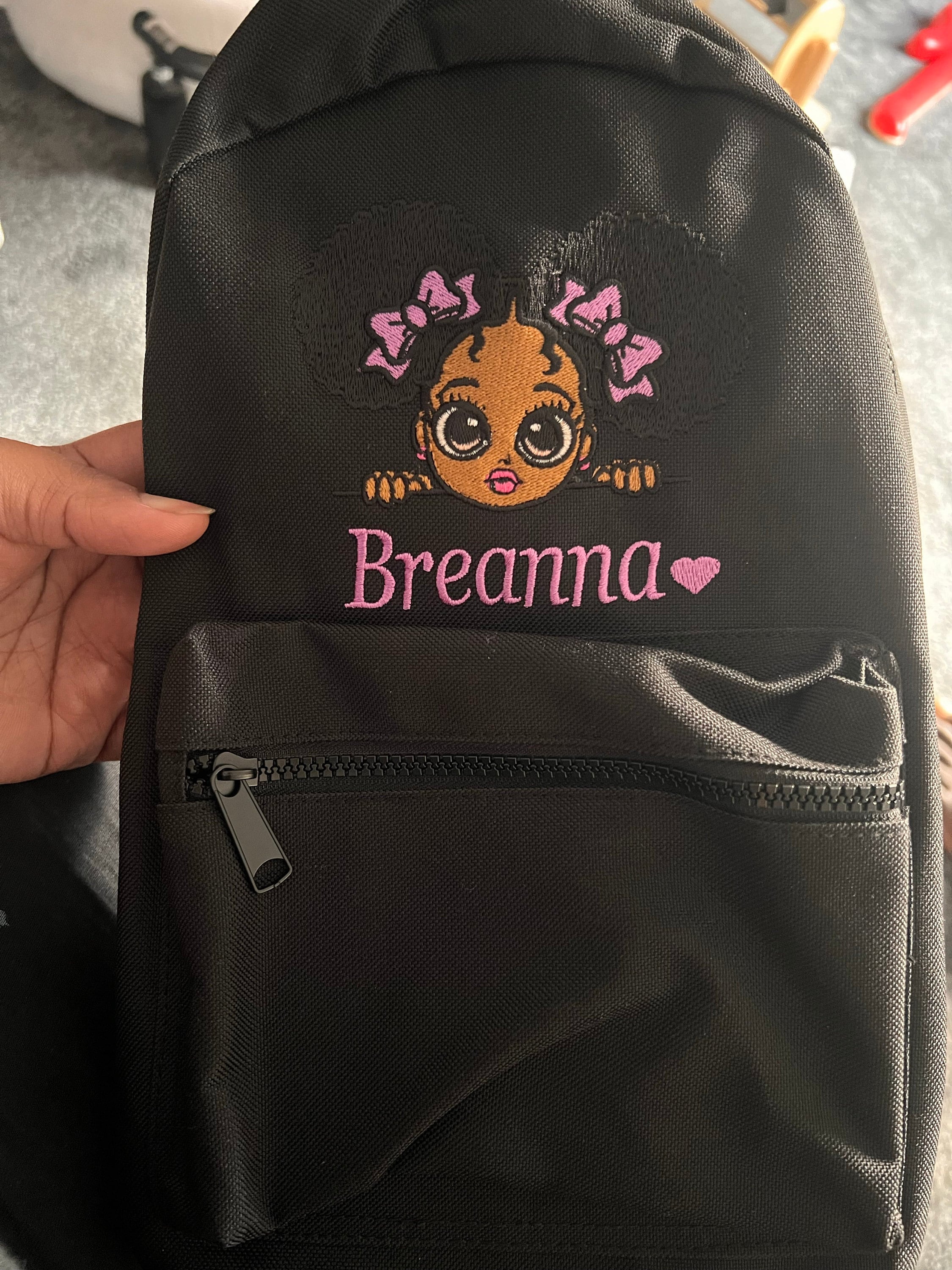 Embroidered Personalised Toddler Backpack Girls mini nursery bag, embroidered Custom backpack, girls school bag, birthday gift.Fast Delivery