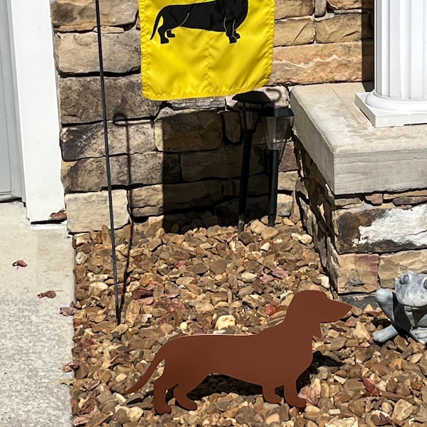 Rustic Metal Standing Rabbit Yard Art With Stake Steel Bunnies Metal ...