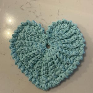 CROCHET PATTERN: Crochet Heart Trivet Potholder 