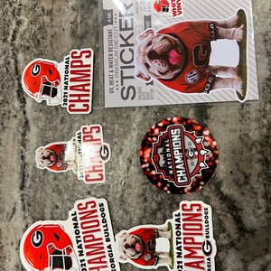 UGA Georgia Bulldogs Decal Sticker Sheet 23 Small Premium Photo for Kids &  Adults UGA X Hairy Dawg Helmet Party, Kids, Tailgate 