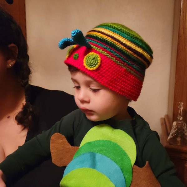 Very Hungry Caterpillar Hat Crochet Hat Funny Hat Etsy