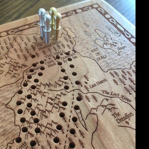 Game Of Thrones Westeros Cribbage Board Etsy