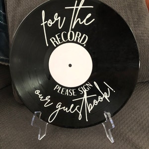 For the Record Please Sign Our Guestbook Record Guestbook - Etsy