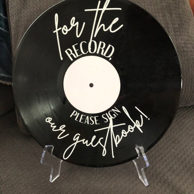 For the Record Please Sign Our Guestbook Record Guestbook - Etsy