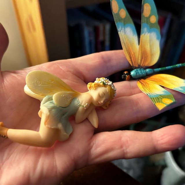 Fairy Garden Miniatures Sleeping Fairy, Figurine, Cute Gift Fairy Garden Miniatures Sleeping Fairy, Figurine, Cute Gift
