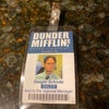 The Office Dwight Schrute Dunder Mifflin ID Badge Cosplay Costume Name ...