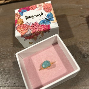 Customer photo from Jennifer, New Raw Aquamarine Ring
