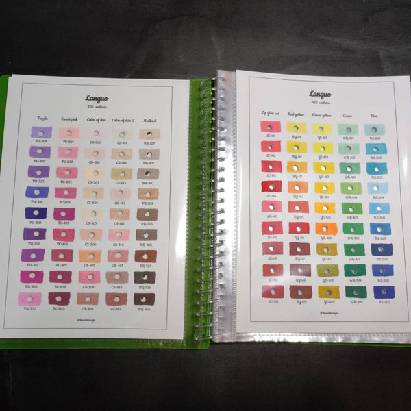 Guangna 168 Color Chart (blank Digital PDF Format Brush Acrylic
