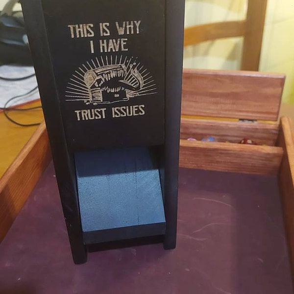 Dnd Dice Tray and Storage Wooden Dice Tray Dungeons and Dragons D&D