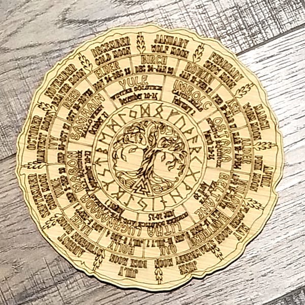 Celtic Tree Calendar SVG Tree of Life Wheel of the Year SVG Ogham ...