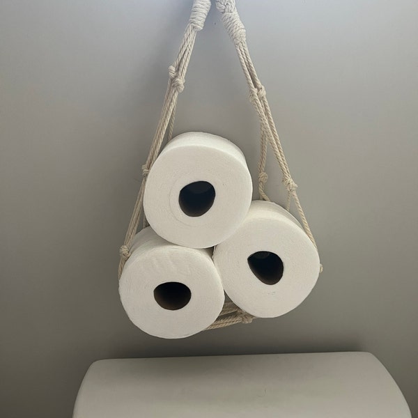 Macrame Toilet Paper Storage Boho Bathroom Decor macrame Roll Storage macrame-toilet-paper-storage-boho-bathroom-decor-macrame-roll-storage