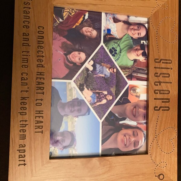 Friends Long Distance Picture Frame, Siblings or Sister Picture Frame ...