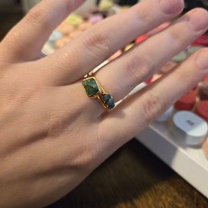 Customer photo from Hannah, Raw Emerald Ring in Sterling Silver