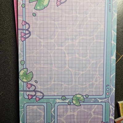 Lily Pad Brain Dump Planner Pad Kawaii Art Cute Aesthetic Stationery