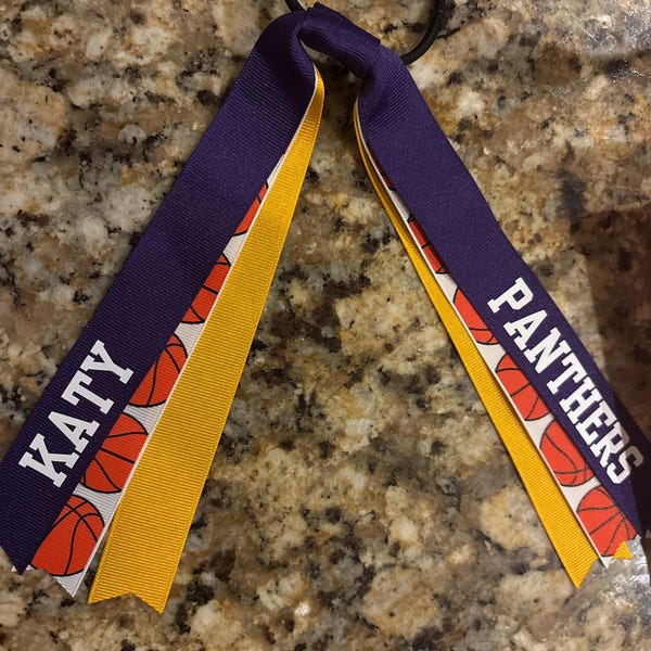 Personalized Hair Ribbon for School Spirit, Cheer, Uniform, Bow Gift ...