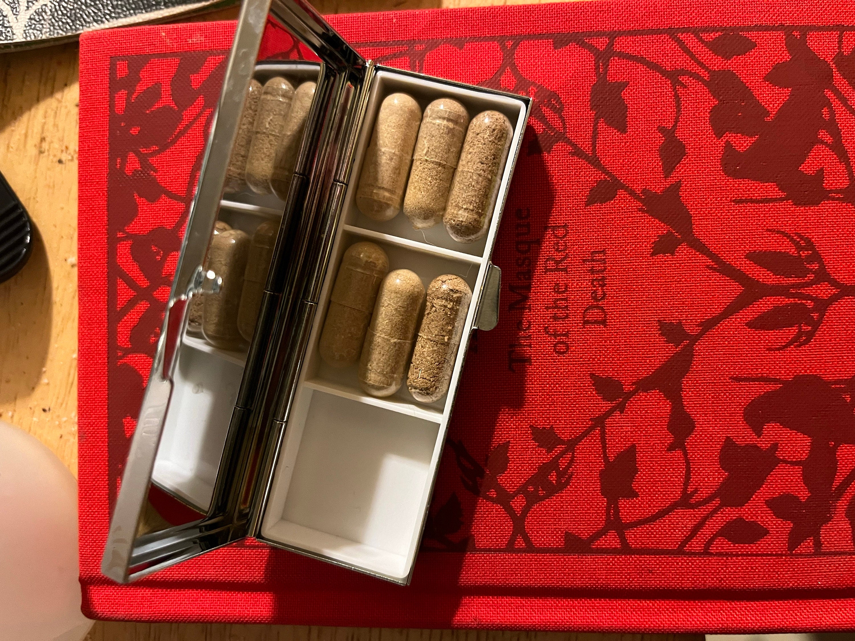 Poisons and Antidotes Pill Box -  SteamPunk, Gothic, Curious, Strange and Unusual, Gifts, Trinket Box, Pill Case, Pill Holder, Travel Size