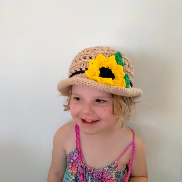 Crochet Hat PATTERN Summer Breeze Sun Hat Crochet Pattern for Sunflower Hat,  Bucket Hat Pattern 5 Sizes Baby Adult PDF Download 