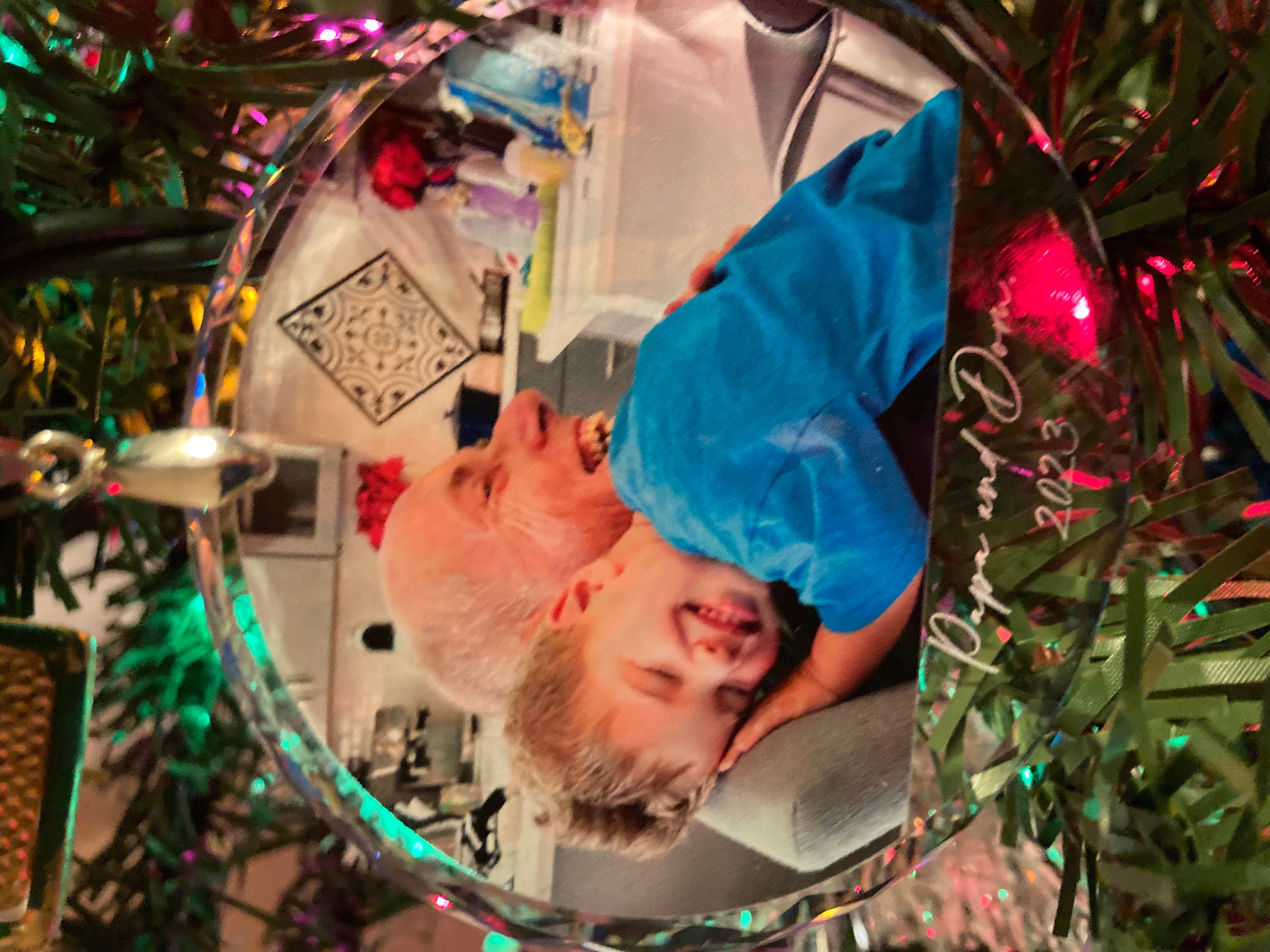 Personalized Photo Ornament, Custom Picture Ornament, Couple Ornament, Couples Gifts, Unique Ornament, Glass Ornament, Keepsake Ornament