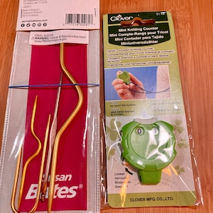 Clover Mini Knitting Row Counter, Clover Mini Kacha Knitting counter, click Stitch Counter, small row counter, small counter, Necklace #3118