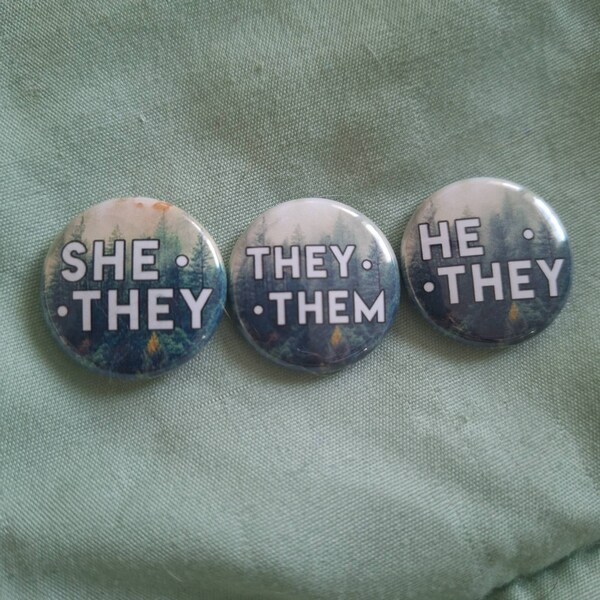 Nature Inspired Pronoun Bracelet | They/them, She/her, He/him, She/they ...