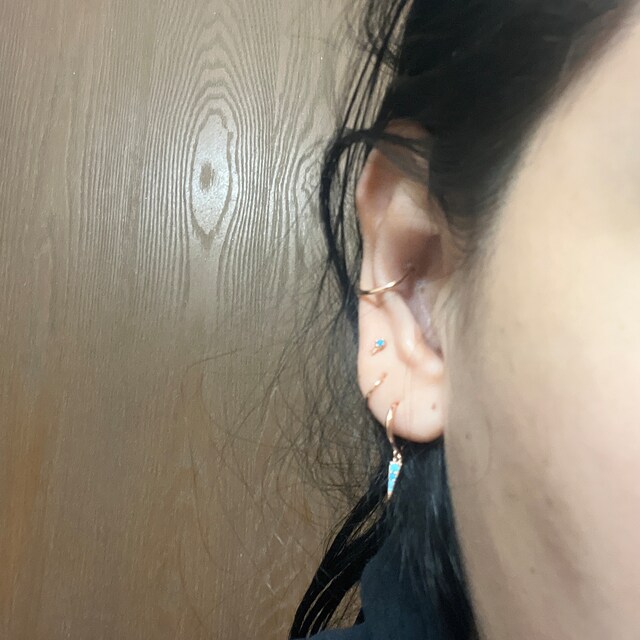 ピアス Mini Pleated Ribbon Earring FRINGE PIERCED EARRINGS(2JP0974)K10 ピアス｜スタージュエリー