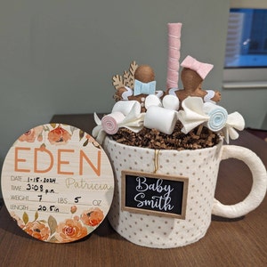 Mini Gingerbread, Marshmallows + Hot Chocolate Diaper Cake - Baby