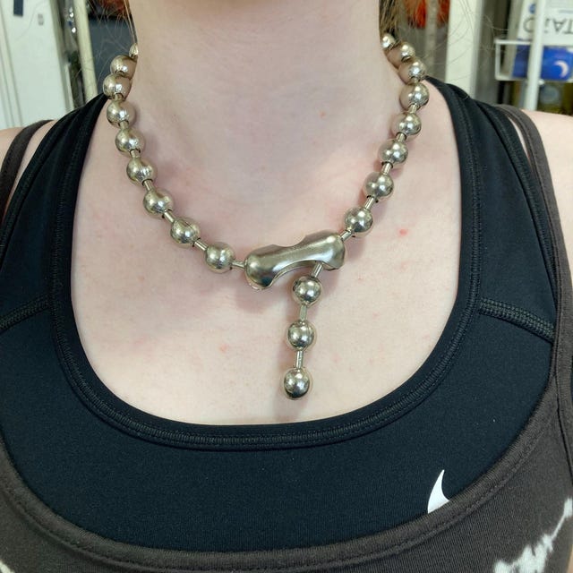 Jewelry Ball Bearing Necklace 90s 12mm Extra Large BALL Chain
