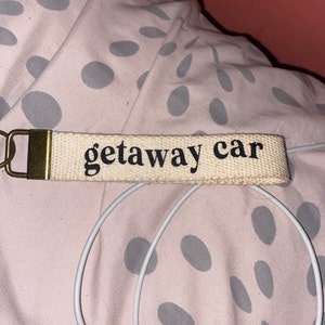 Getaway Car /personalized Canvas Keychain/ Bronze Key Fob/ - Etsy