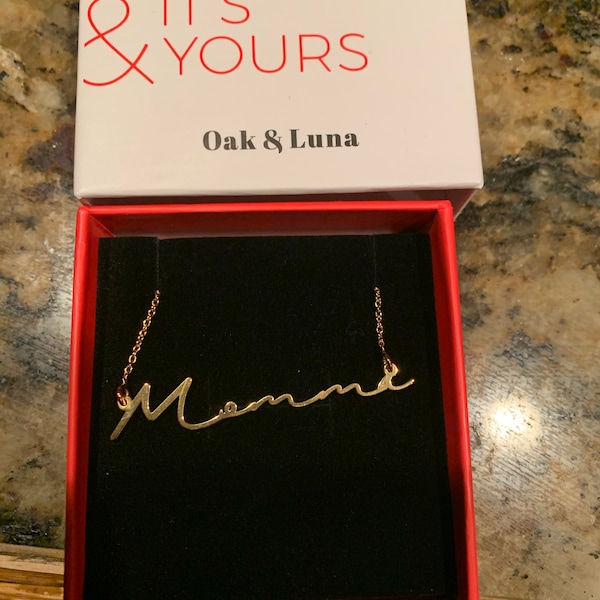 Take A Look About Oak Luna Name Necklace
