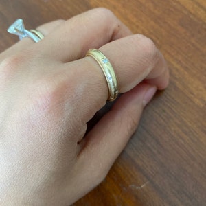 Solid Gold Matching Floral Wedding Rings, His and Hers Matching Leaf ...