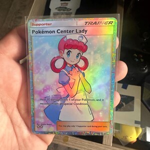 Pokemon Center Lady Full Art Proxy Card - TCG Replica - Drop Down