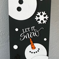 Let It Snow Vertical SVG | Snowman Christmas Design - Etsy Canada