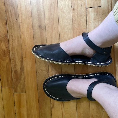 Sustainable Barefoot Sandals, Minimalist Shoes, Barefoot Navy Leather ...