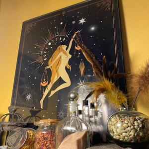 Witchy Wall Decor, Sun and Moon Print, Witchy Decor, Celestial Decor ...