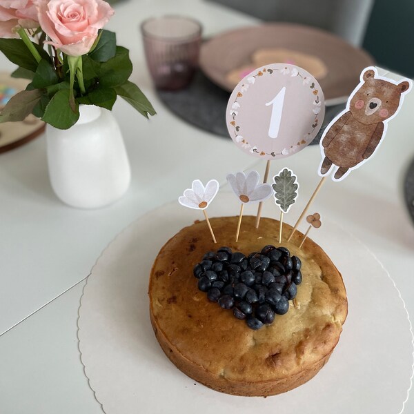 24 Stück Cupcake-Topper Zum 1. Geburtstag – Glitzernde Dekoration Für Babyparty & Kuchendeko (Schwarz)