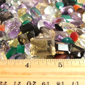 Over 5000 Carats Mixed Loose Gemstones, Multi Color Stones Faceted Mix  Gemstones Mixed Loose Stone Lot Mix Shape Semi Precious Stones. . 