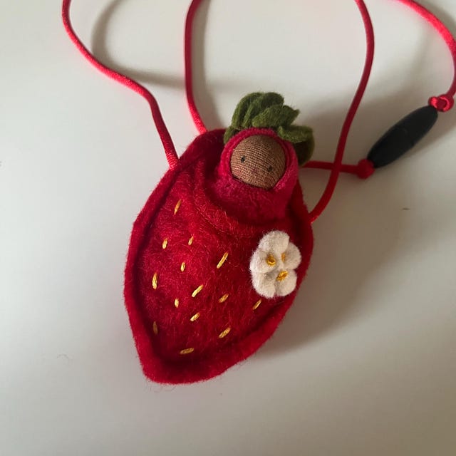 Red Strawberry Baby Necklace - Etsy