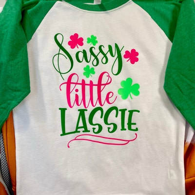 St Patricks Day SVG, Sassy Little Lassie SVG, Shamrock, Digital ...