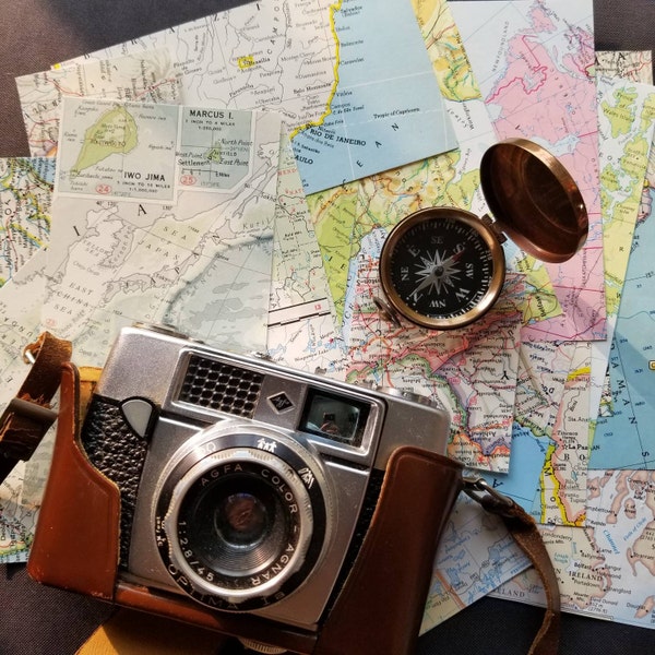 Vintage Map Scrap Pieces, Geography Project, Scrapbook Map, Ephemera ...