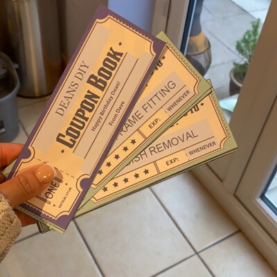 Printable Coupons 'retro' editable PDF Instant Download - Etsy